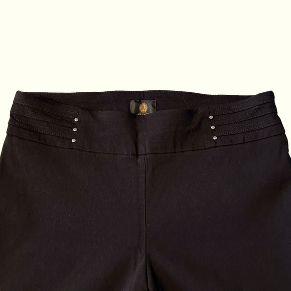 MACY'S JM Jennifer Moore Collection Capris Rivets Stretchy Black Size Small - Picture 10 of 15